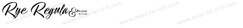 Rye Regula字体转换